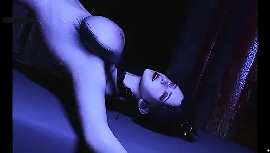 Dewi yang tertangkap gerak- hentai animasi 3D