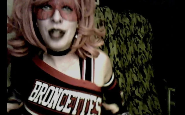 CD Goth Cheerleader Goes For It by VikkiCD16