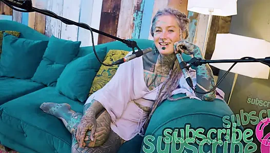I talk about A - authentic - ASMR - Podcast - Talking - tattoo girl model goth punk dreadlocks