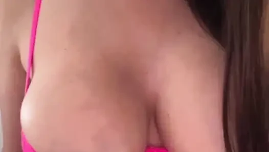 Stepmom in stockings with big tits