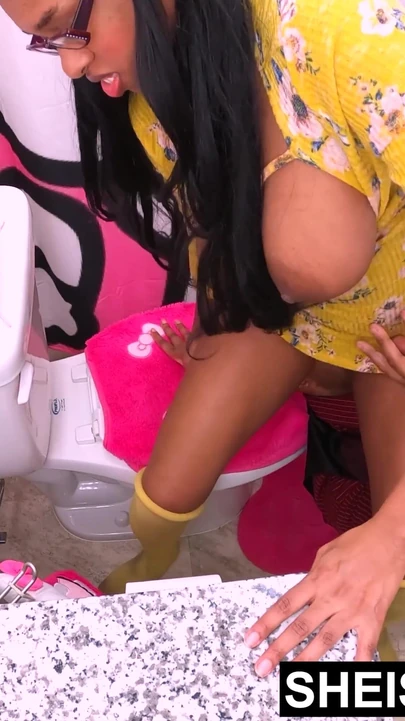 Powerful moment from "Wet Pussy Licking Closeup, Sexy Ebony Squatting And Grinding Her Big Butt Cheeks Into Her Stepdad"