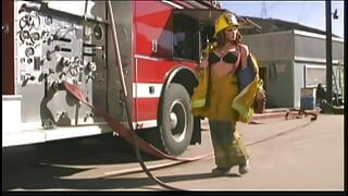 Slutty Brunette Eager To Thank Local Fireman With Hardcore Fuck On Truck