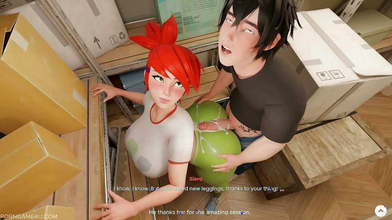 Storage Room Encounter: Siera's Tight Leggings Thighjob - Mansion Days - Part 4 - Brim - by Porn Game 4u