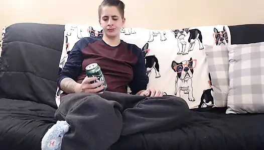 Soda jeruk nipis bersendawa keras yang dalam