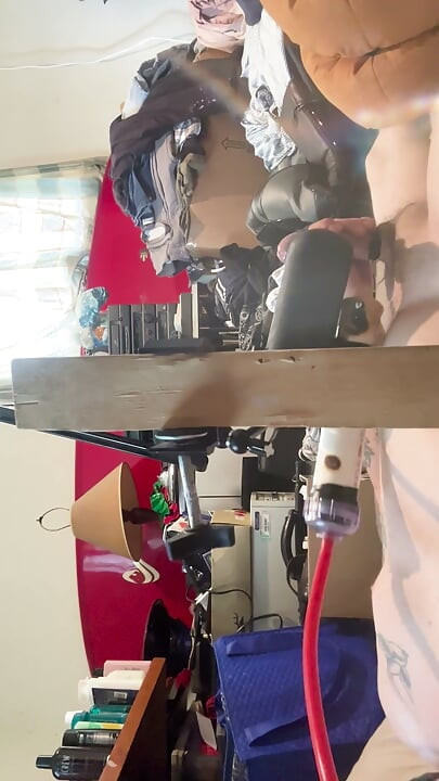 handy stroker fun with masterbating my cock