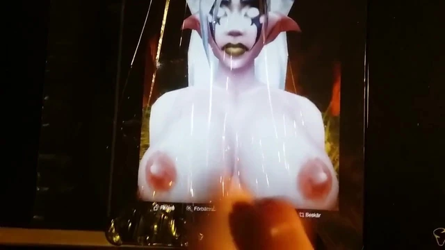 Nightl Elf Slut Gets Some Cum Tribute For Syreilyia