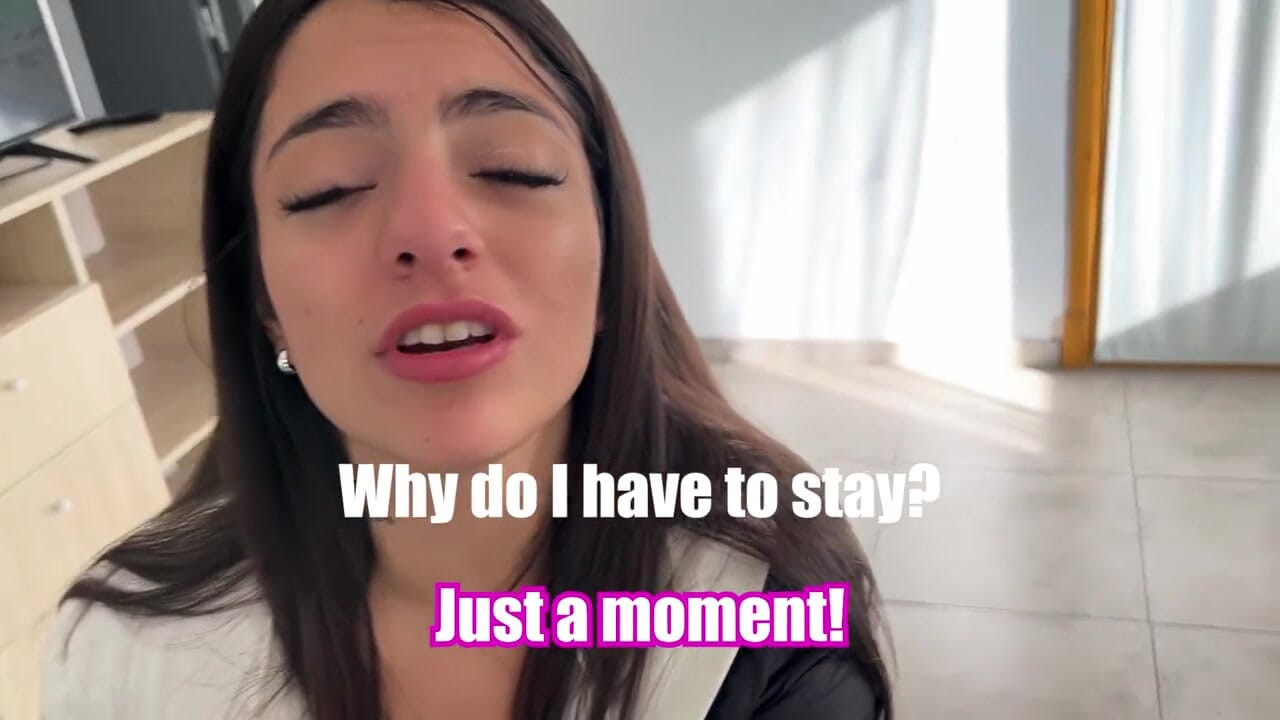 He doesn't want me to leave and sucks my cock to convince me