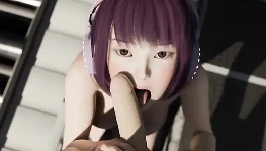 Симпатичную девушку соблазнил паренек в истории 3D-3D