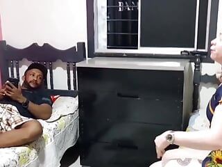 Young girl rolling around and sitting with her ass on the dick for the first time he lets her cum inside