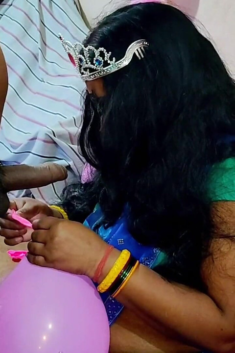 Indian Housewife on Her Birthday