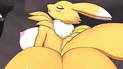 Renamon ass ride  until you cum in her bootyhole