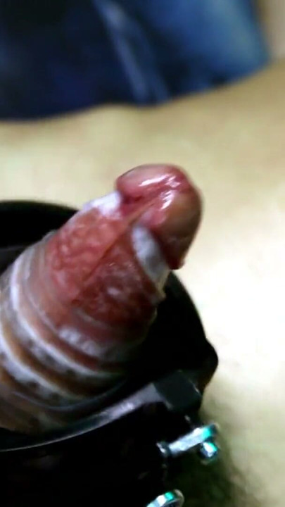 How long can this poor penis withstand the movements of a BDSM machine? | Clip 2