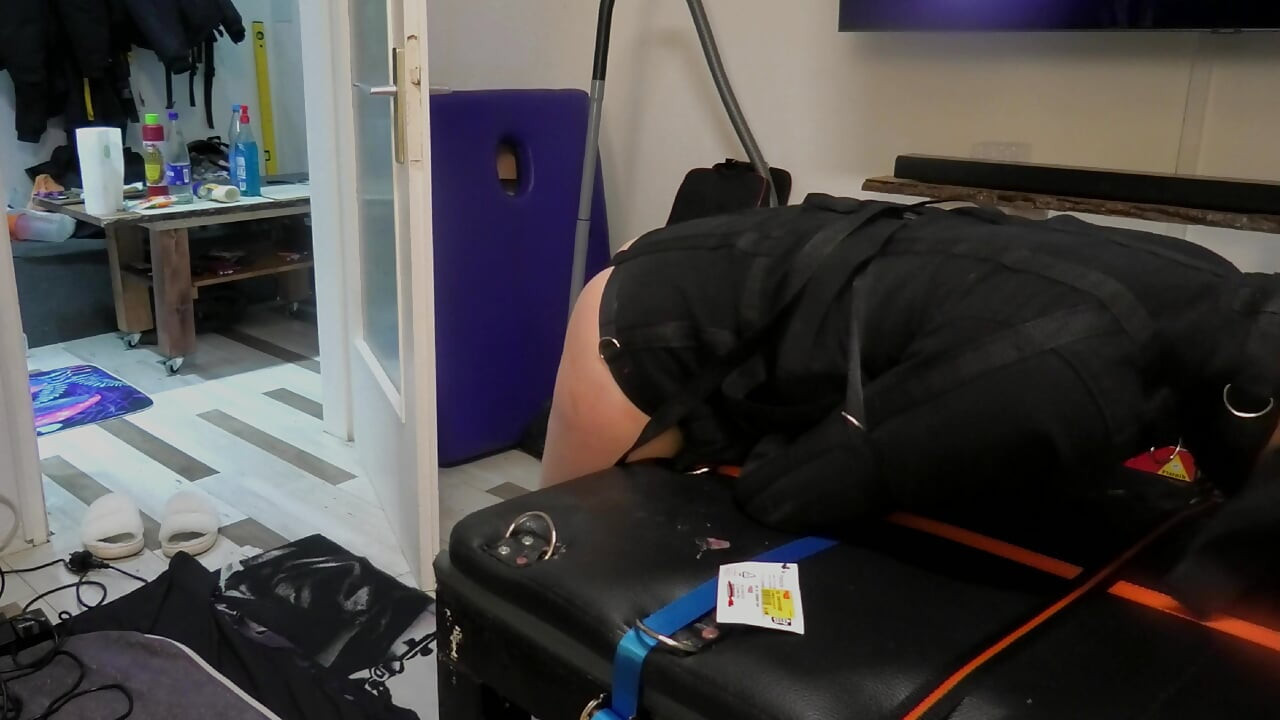 In Straitjacket Slowly Fucked and Brought to Squirt