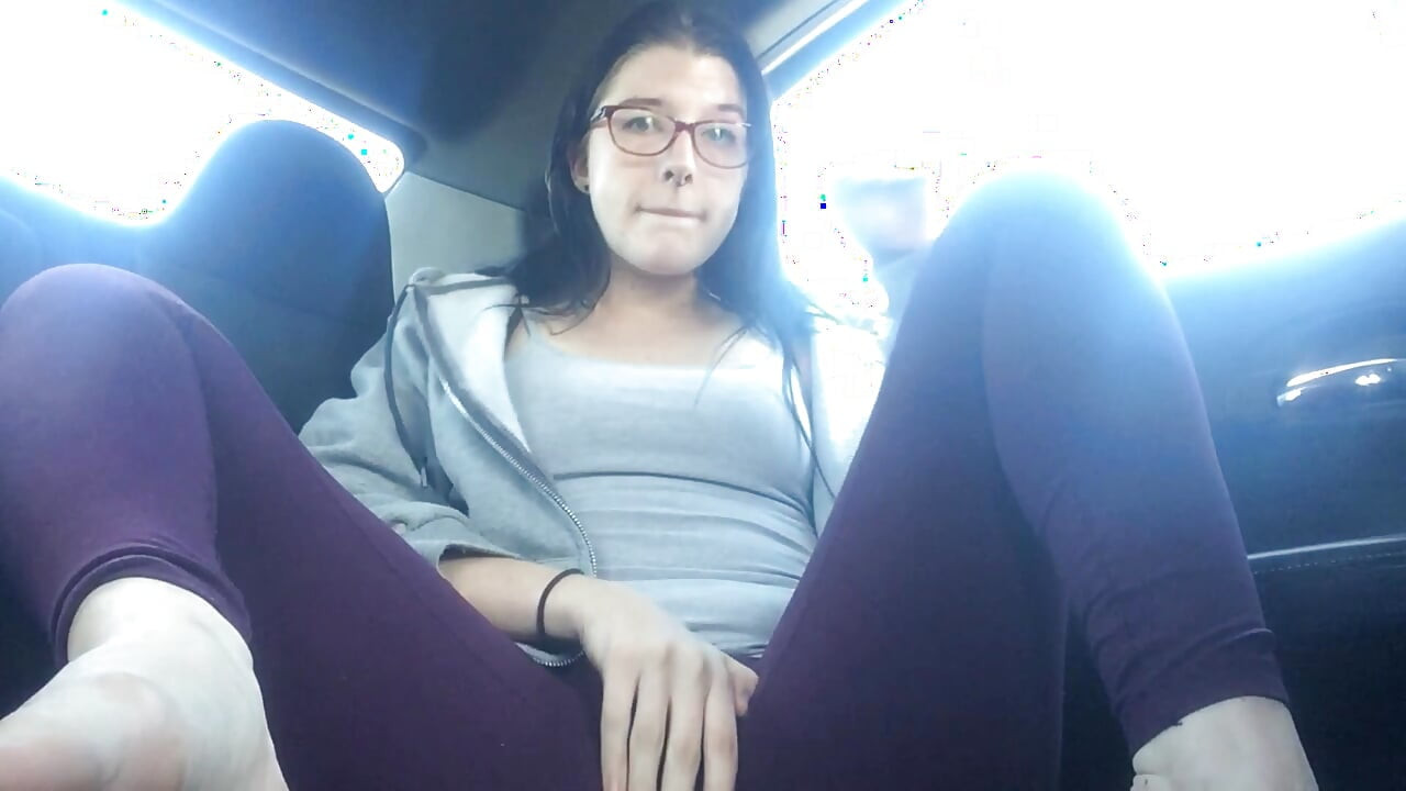 Fucking My Hairy Pussy in the Car