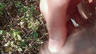 Local  boy masturbation in forest