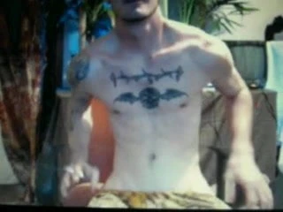 slim straight dude shows his big cock on cam