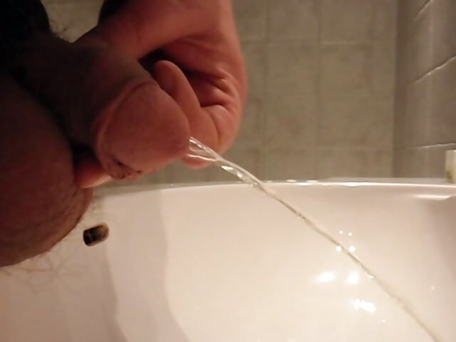 Me pissing in toilet, shower, bathtub, sink, urinal and a park