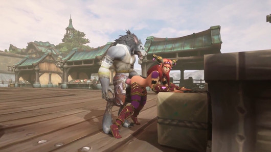 Ein Tag am Hafen mit rothaariger Elfe und Werwolf: Warcraft-Parodie