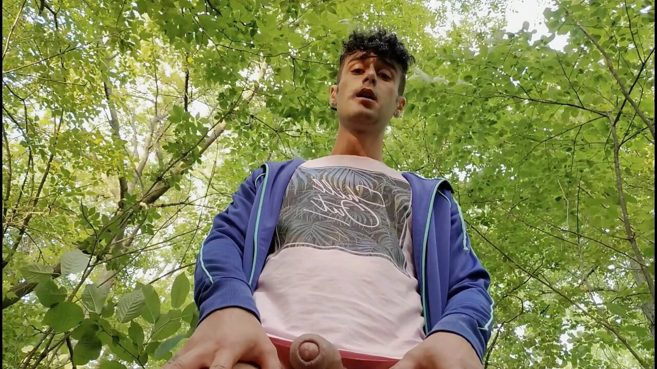 Два прерванных оргазма один за одним в лесу