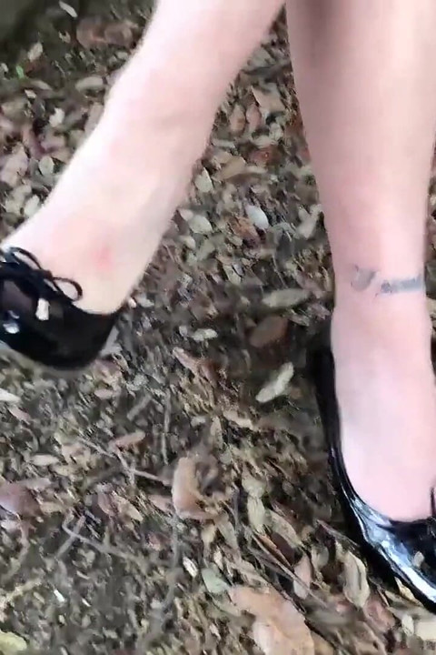Hot teen smoking in a park