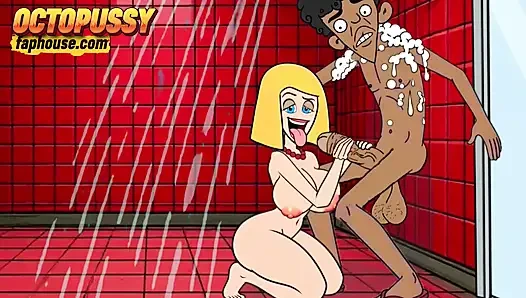 Mulut ibu tiri dicrot sperma hangat di kamar mandi