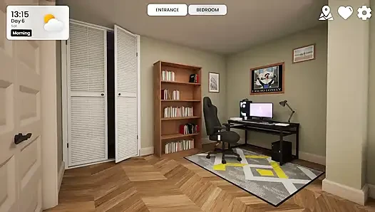 Mansion Days Animated 3D Game 9 - Ginger Gym Girlie Sucks Cock