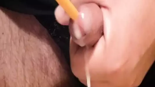 Mastürbasyon kapalı ve boşalmak ile ch24 foley kateter ve yapay penis