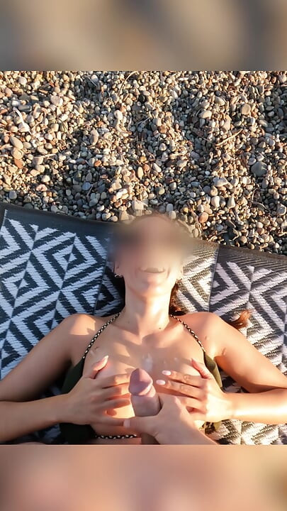 Hotwife Pegs Her Man Hard On Public Beach At Sunset