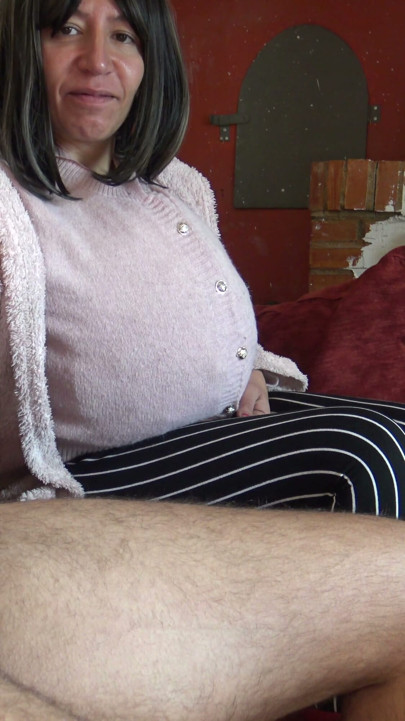 pregnant stepmother touching her virgin stepsons cock for the first time | Clip 1