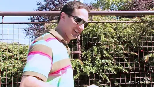 Brunette gets fucked doggy style after getting cunnilingus