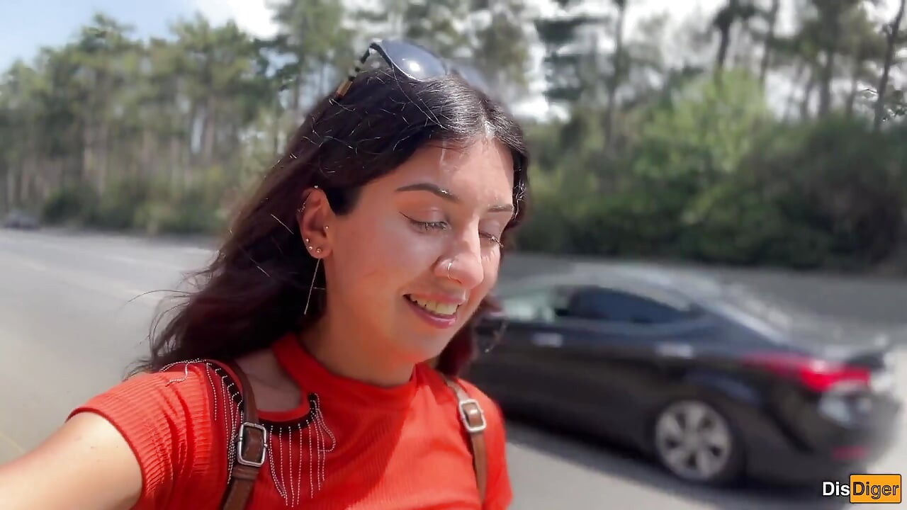 Crazy Girl Sucking Dick in the Bushes - Huge Facial Cumwalk