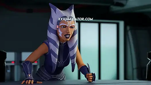 Ahsoka’s Bare Soles Stroke His Shaft Until Cum Bursts All Over