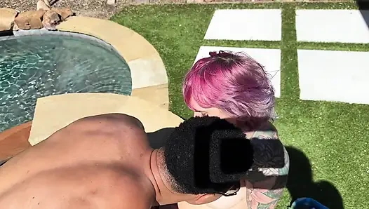Alternative MILF Gets Fucked in Pool by BBC