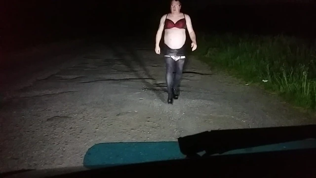 Joland outdoor in public at night
