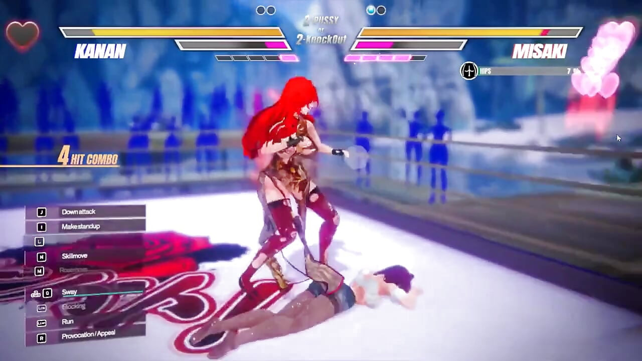 Lesbian Battle BDSM Hentai Game Ep.1 Readhead Lesbian Scissoring and Squirting Fight!
