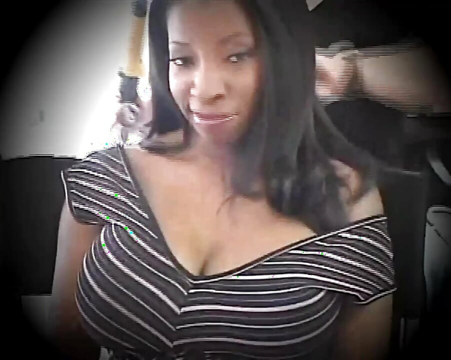 Young Black with Pussy Piercing Cumshot on Big Tits by a Huge Cock