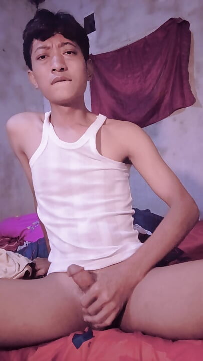 Asian Masturbating To Crot And Smearing Camera With Cum