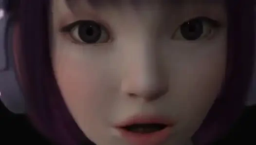 Симпатичную девушку соблазнил паренек в истории 3D-3D