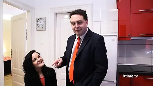 Andrea Diprè and the hot brunette in red who loves to suck lollipop and...