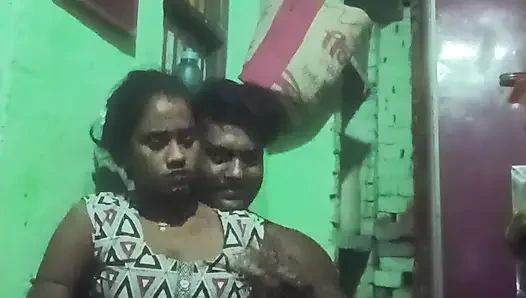 There was no one in the house, suddenly the husband came into the house and locked it and took the wife to the bed, after going to bed, he fell into full romance