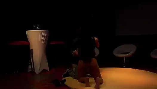 Vahşi açık havada sikiş ve bdsm tekme ile ateşli üniformalı sakso
