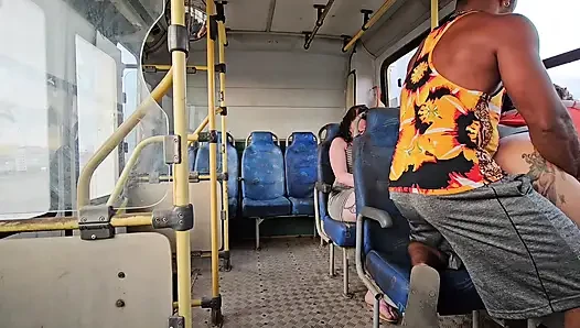 A SHAMELESS COUPLE RIDING IN PUBLIC TRANSPORT AND BACKSEAT PASSENGER FILMING EVERYTHING