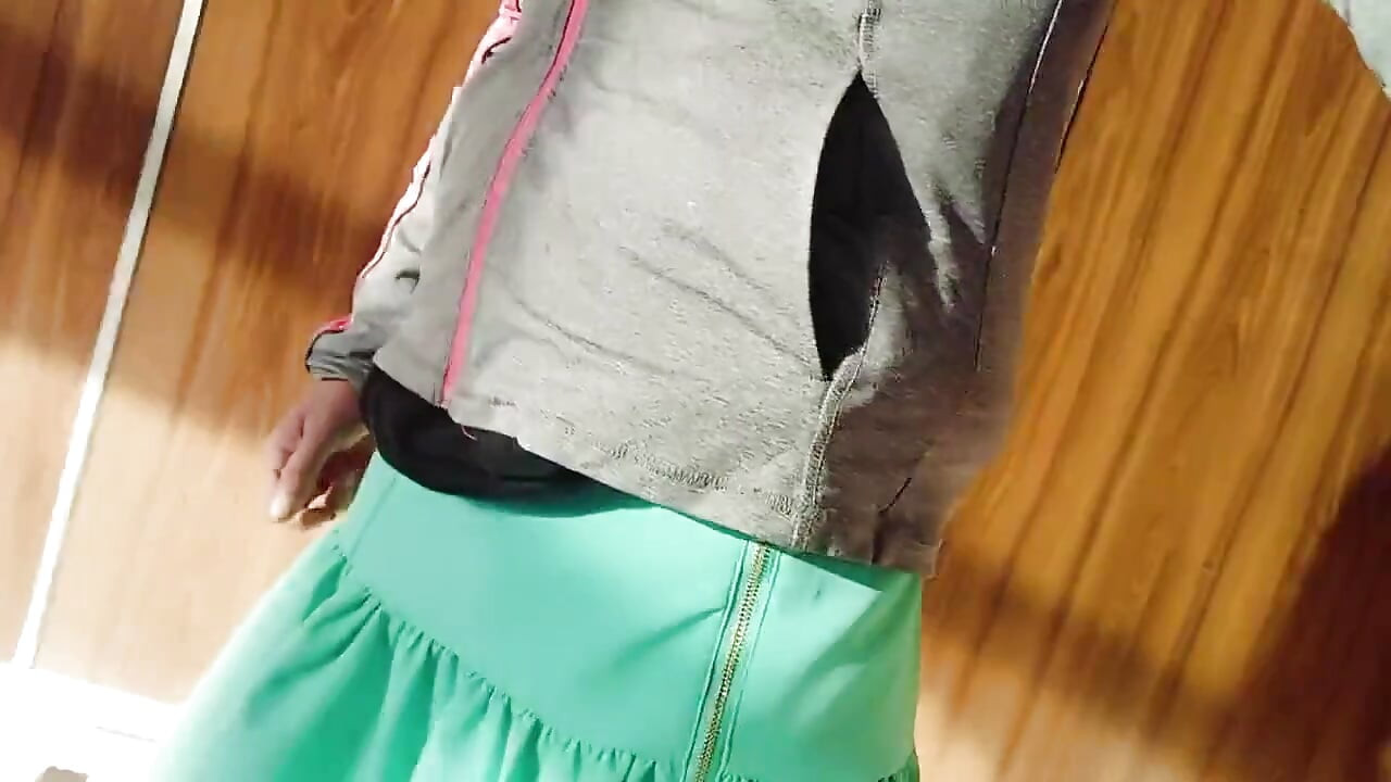 Young Transvestite in a Skirt, the Boy Is Very Cute.