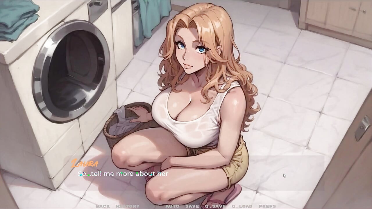 Η νέα μου φίλη Ταμπού Hentai Game Ep.39 Άτακτη φαντασία πλυντηρίων με τη μητριά!