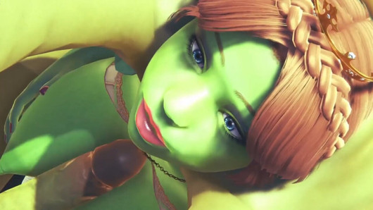 La principessa Fiona viene speronata da Hulk: parodia porno 3d