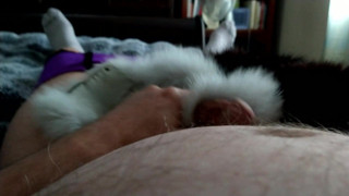 Fox fur and my cock fun