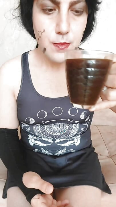 Dark Shemale gorąca nastolatka dziwka klub