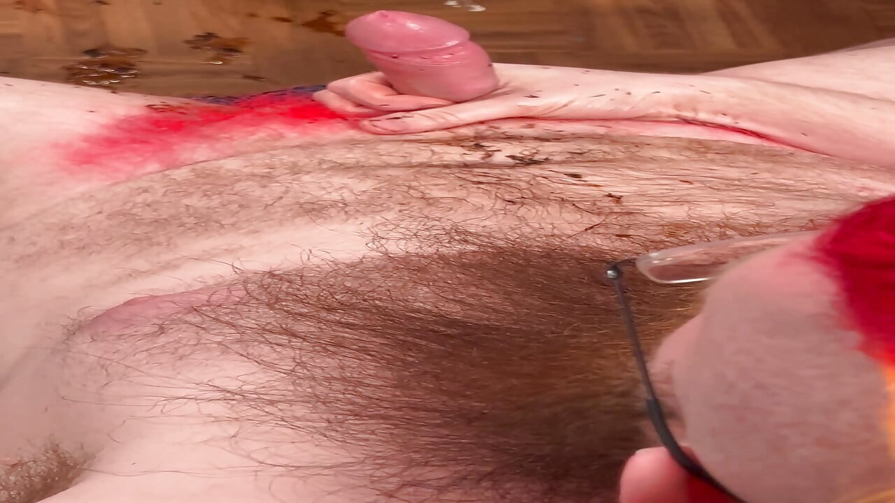 Stroking my cock and spitting some dipspit on it and cumming big