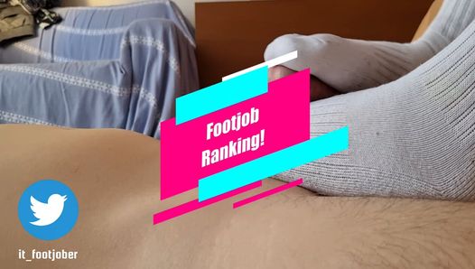 Apresentando minha nova série: Footjob Ranking! Onde eu avalio várias técnicas de punheta com os pés