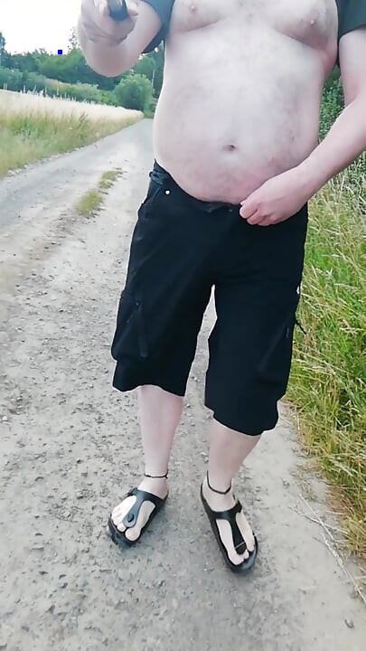 Korte wandeling in de blanke onderbroek